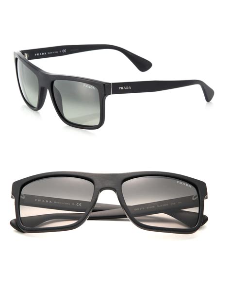 prada men's rectangular sunglasses|prada black rectangle sunglasses.